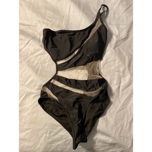 Brand New Swimmer Liket Women's Size Medium Black One Piece Swimsuit